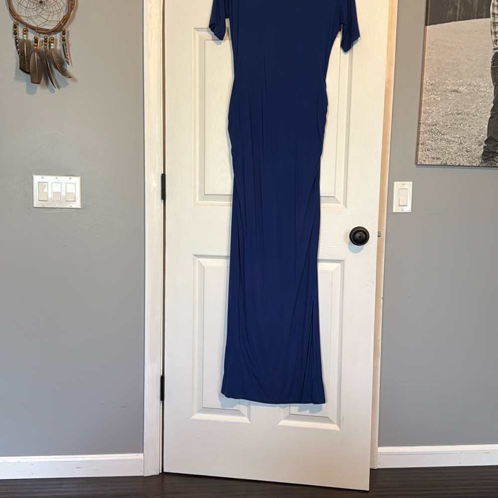 Motherhood Blue Bodycon Maxi Dress